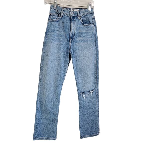 Reformation Liza High Rise Straight Crop Jeans - Picture 1 of 10